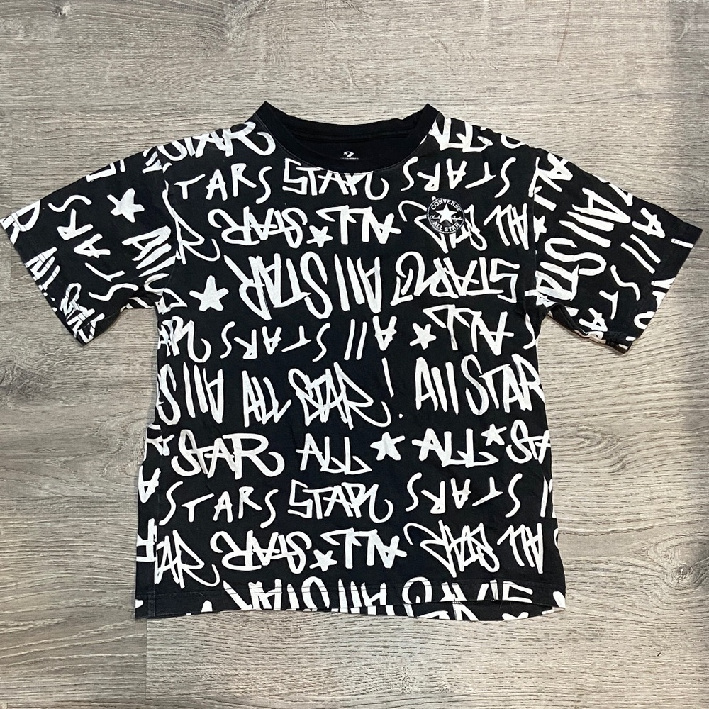 Converse Kids Black and White Graphic Tee